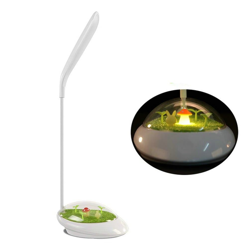 Modern Rechargeable Reading LED Table Lamp White Daylight USB Dimmable Night Light Children Girls Boys Kids Natural Light Table Light