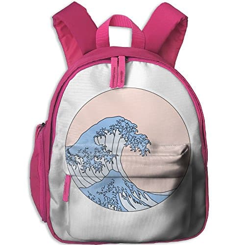 Custom Aesthetic Wave Backpack Students School Bag Kids Backpack
