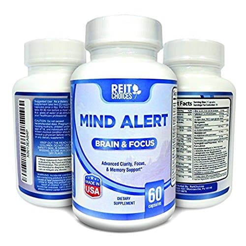Memory Cognitive Boost Pills Healthy Brain Concentration Supplement Mind Alert Brain Functioning with Physician Approved ingredients ReitChoices for Optimal Clarity, Focus, &amp; Neuronal creativity