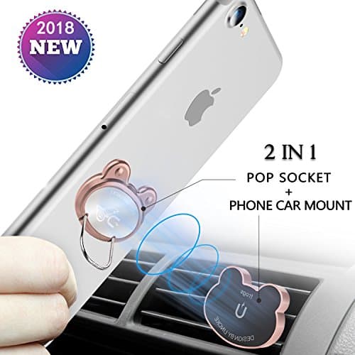 Car mount for pop new socket for phone, Car Mount for Cell Phone Magnetic,Car Phone Holder Magnetic 360 Rotating Air Vent Mount-Rose Gold