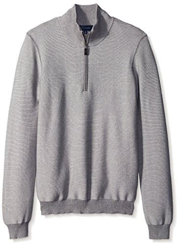 Thirty Five Kent Men's Links Quarter-Zip Pullover, Stone Combo, L