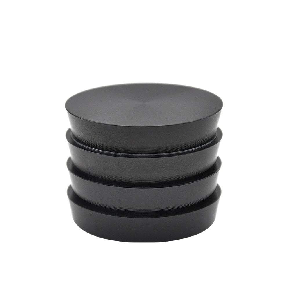 Hlake Herb Mill, Aluminum Alloy 4 Layer Devil Tower Design Metallic Metal Smoker Manual Grinding Benchtop Grinder 2" (50mm) (Color : Black)