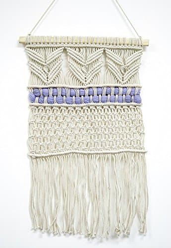 Yes US Macrame Woven Wall Tapestry: Home Wall Hanging Macrame Art with Wooden Clips Set Top Room Decoration Boho Wall Art/Pictures Organizer| Add Style To Your Room Wall & Keep Memories Forever (Blue)