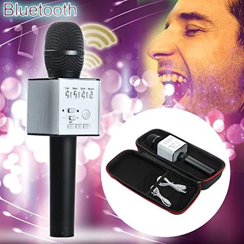 U.S. - NorthLogic Wireless Q9 Karaoke Microphone, Portable Handheld Bluetooth Condenser Microphone and Speaker for for iPhone/iPad/iPod/ Samsung Sony HTC LG Smartphones (Black)