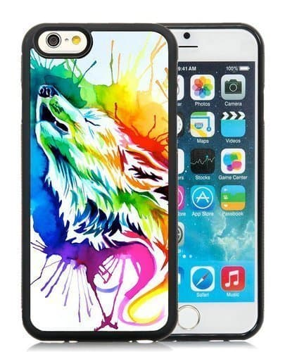swa With Rainbow Wolf iPhone 6 Plus Samsung Galaxy Case iPhone 6/6S TPU Case iPhone 5 PC 4/4S Case
