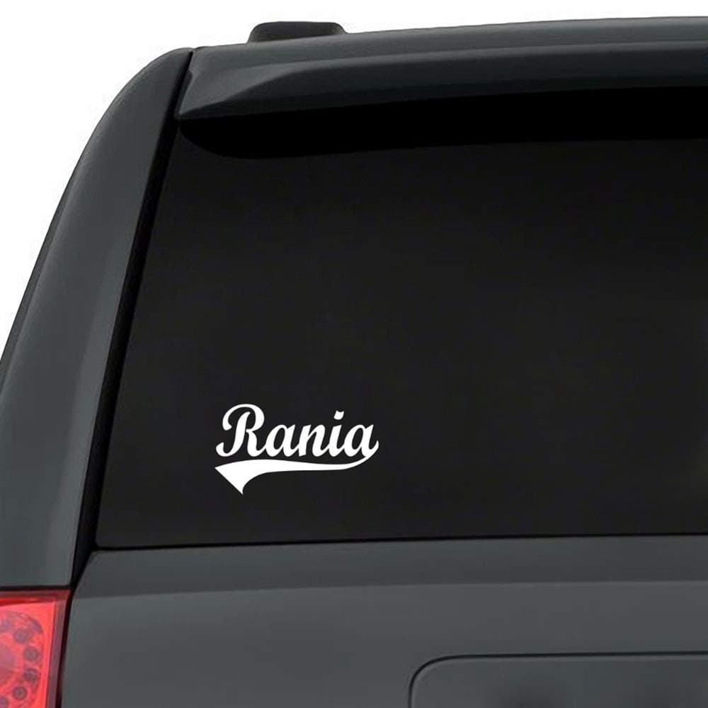 Teeburon Rania Baseball Style Vinyl Decal x3 11" x 4"