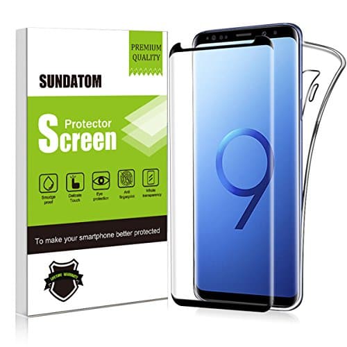 Sundatom Galaxy S9+ Screen Protector, 3D Tempered Glass Full Coverage High Definition Clear [Anti-Scratch] [Anti-Bubble] Case Friendly Screen Protector for Samsung Galaxy S9 Plus