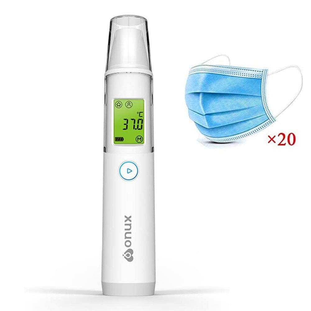 Home Use Infrared Forehead Thermometer Instant Read ℃ ℉ Switch Three Backlight Talking Function Fever Alarm Food Water Milk Measuring Best Thermometer for Baby Children Adult