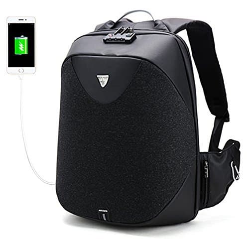 Business Laptop Backpack, Anti-theft Charging Security Backpack with USB Charge Casual Rucksack Water-resistent Daypack with Anti-theft Zippers, Perfect for School, Travel, Business Fits 16" Laptop