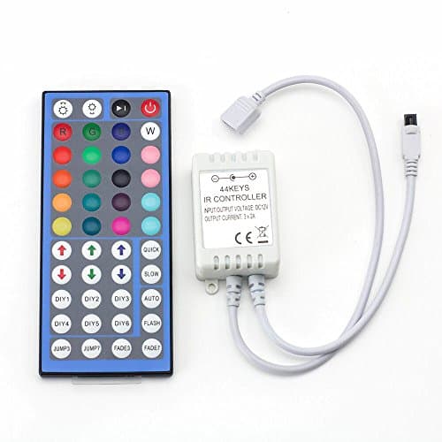Mini 44 Key IR Remote Controller with RGB Control Box for SMD 5050 3528 RGB LED Strip Lights - Blue