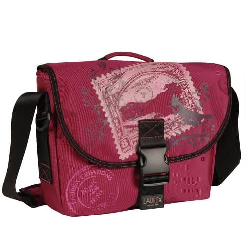 Laurex Small Size Messenger Bag - Cherry Stamp. Cherry. Small.