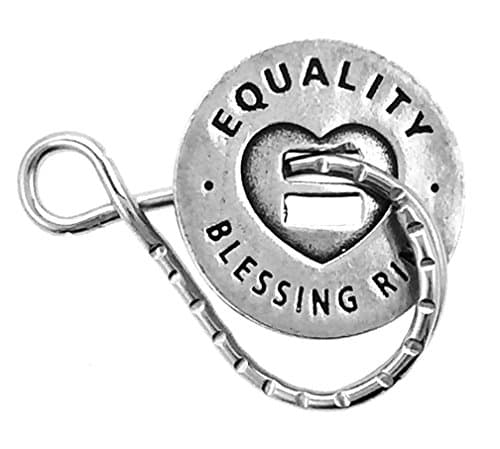Whitney Howard Equality Love Diversity Acceptance Reversible Blessing Ring Keychain