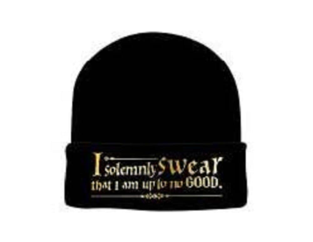 Harry Potter Beanie Map Marauder Map Black