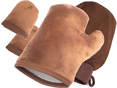 Double Sided Body Applicator Mitt with a Thumb