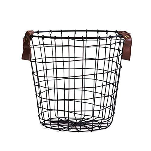 kelihood Laundry Basket iron frame Practical Shelf Basket Made of Metal Storage Extra Large Woven Basket Nursery with Handles for Nursery Kid's Room Storage Kids Toys Collection