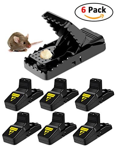 WEIO Mouse Trap, Upgraded 6 PACK Sensitive Mouse Traps Quick Kill Effective Rat Trap That Work Reusable and Durable Mice Traps Easy Set Rodent Traps