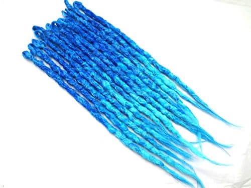 Blue Ombre Custom Dreadlock Extensions