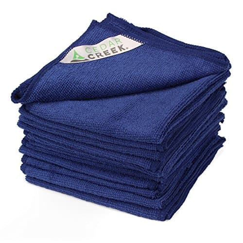Cedar Creek Multi-Surface Microfiber Cloth, 12 Count, 12"x12", Blue