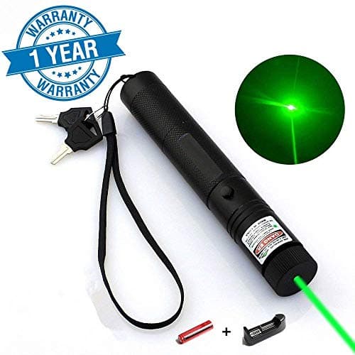 Dinsom Green Light Pointer High Power Visible Beam with Adjustable Focus for Hunting Hiking