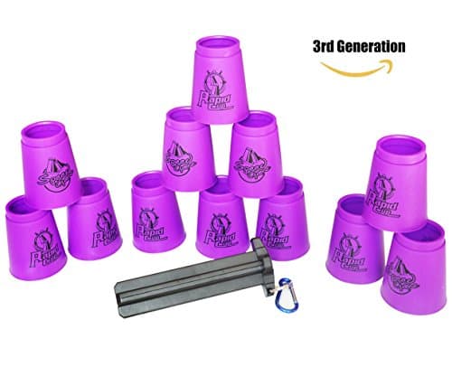 The Third Generation Cups Set of 12 with Quick Release Stem - Large Hole Improved Air Flow Capacity - Lighter and Faster (purple)