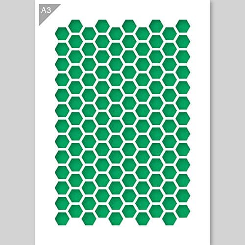 Escher Pattern Stencil - Card or Plastic - A3 16.5 × 11.7 inch – Reusable, Kids Friendly Stencil - Painting, Crafts, Cakes, Windows, Wall and Furniture Stencil (Card)