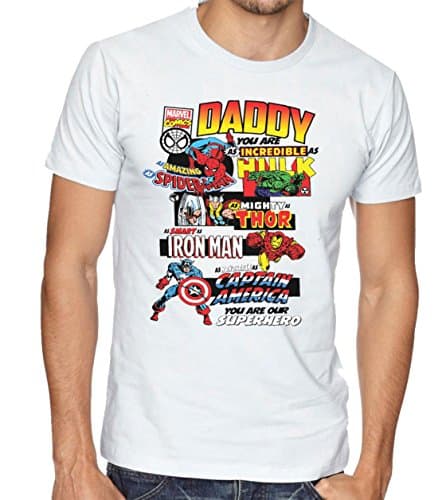 WebbsDaddy Marvel Comic Book Style Fathers Day T-Shirt Dad Present Gift Superhero Tee