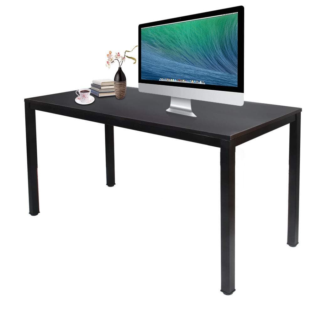 Gaming Computer Desk, Shotbow Modern Simple Desktop Computer Desk Rectangular Dining Table Laptop PC Table Workstation Study Table Office Desk Writing Desk for Home Or Office, Ship from US (Black, L)