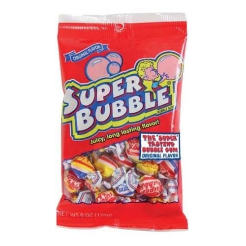 Super Bubble Original Bubble Gum, 6 Ounce -- 12 per case.