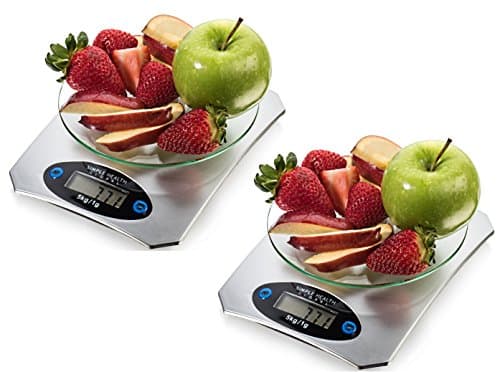 Kitchen Scale includes 2 Bonus Digital Food Scales with Display in Pounds, Grams and Ounces - Best for Dieting, Weight Watchers, Cooking, Diabetic &amp; any other Nutritional Need!
