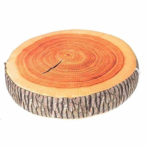 3D Stump Shaped Pillow, Peach Creative Simulation cutting board Shaped Wood Pillow Home Car Decorate Seat Cushion