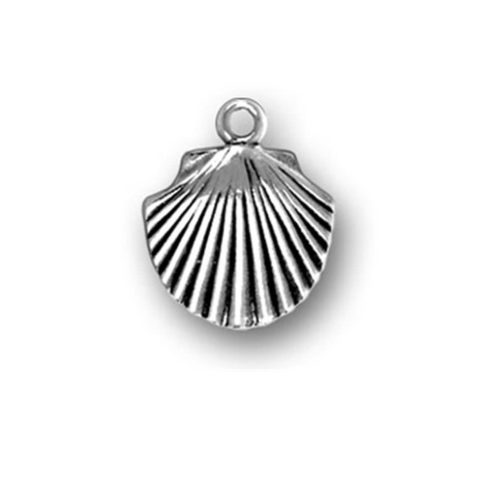 Pewter Charm - Seashell Beach or Ocean Charm
