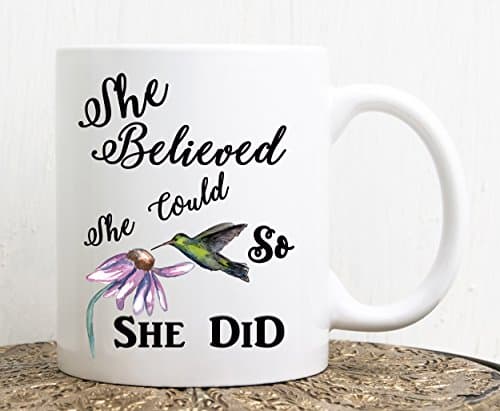 She Believed She Could So She Did gift, She Believed she could mug, She Believed she could Gift, Positive quote mug, Believe mug, Coffee mug