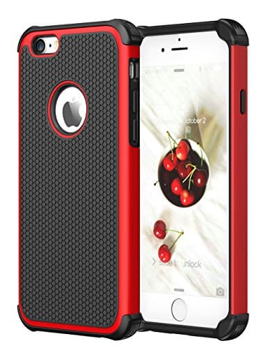 iPhone 6S Case,iPhone 6 Case CHTech Double Durable Shockproof Case for Apple iPhone 6/6S 4.7 inch -Red