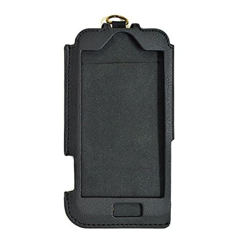 iPhone 6S/iPhone 6 (4.7inch) PU Leather Case with Neck Lanyard Strap Black [Japan Import]