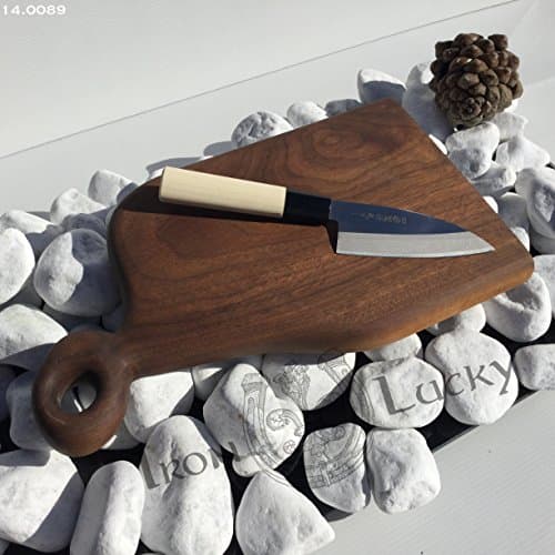 Cutting Board solid walnut, all-natural and made by hand + Japanese KODEBA knife!