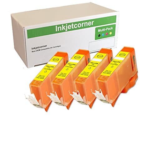 Inkjetcorner Compatible Ink Cartridges Replacement for CLI-226 for use with iX6520 MG5120 MG5220 MG5320 MX882 MX892 (Yellow, 4-Pack)