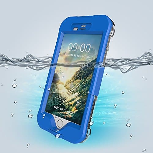 For iphone7 Plus Case, Hard Seal Shell 6 Meters Dry Box, Dirt Shockproof Protective Waterproof Case Full Cover For iphone 7 Plus 5.5 Inch (Dark Blue)