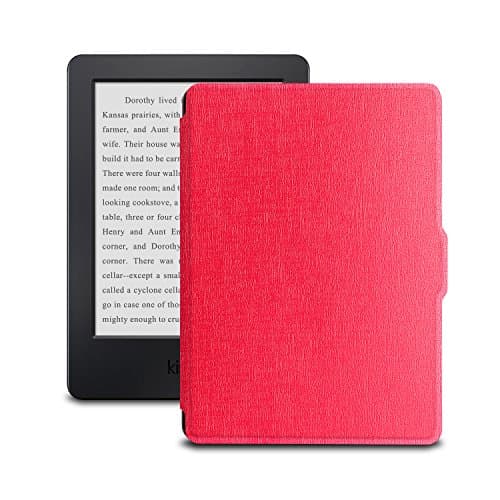 NUYEA Case for Kindle E-reader (8th Generation 2016) - Ultra Slim PU Leather Smart Cover With Auto Wake/Sleep Features for Amazon All-New Kindle (6" Display, 8th Gen 2016 Release) (Red)
