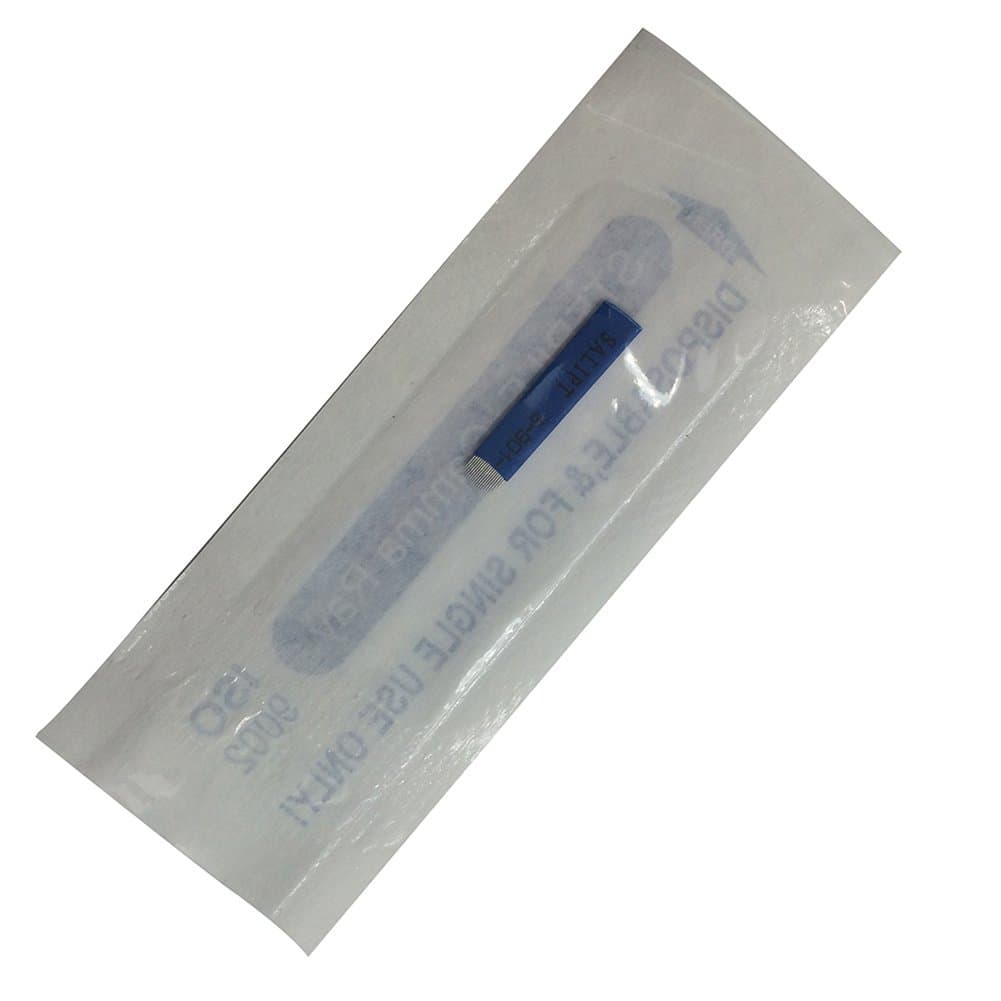 100pcs Permanent Makeup Needle Manual Eyebrow Tattoo Micro Blade 18 U Sloped Needles