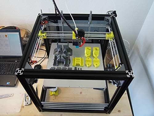 Zamtac 1Set HyperCube Evolution 3D Printer Metal Frame Extrusion for DIY HyperCube 3D Printer X300 x Y300 x Z300 Print Bed Area - (Color: Black)