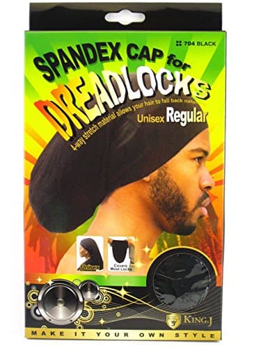(PACK OF 6) King J DREADLOCKS WAVE CAP (BLACK)