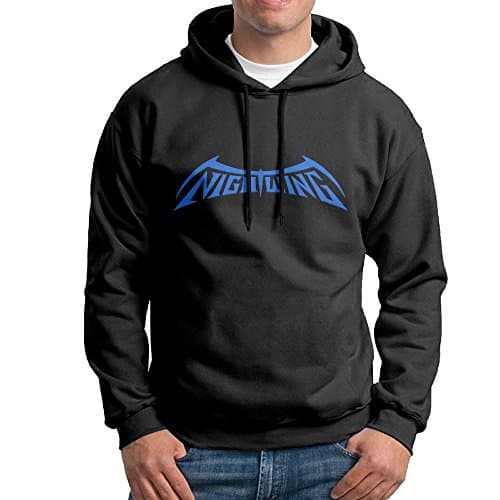 Nightwing DC Comics Logo Boys Long Sleeve Black Pullover Hoodie