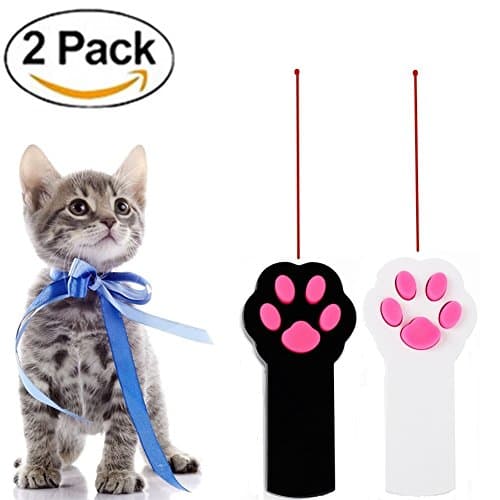 Track Interactive Cat Toy Chase Red Dot Light Toy For Pet Lazer Toy 2 pack