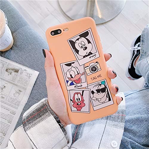 GPPG Apple Anti-Fall Phone Case for Iphone 7 8 Plus XR XS X Cartoon Anime All-Inclusive Frosted Soft Rubber Sleeve Iphone Silicone TPU Mobile phone Case