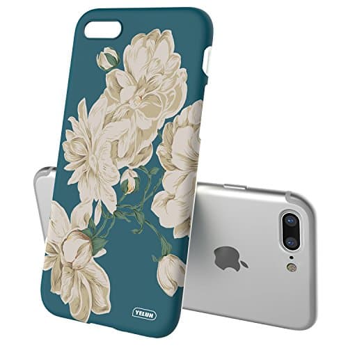 iPhone 7 Plus Case,[Ultra Slim] Lightwight Soft Touch Flexible TPU Case Flowers Floral Print Back Skin Protective Bumper Coverfor Apple iPhone 7 Plus(5.5") (flower)