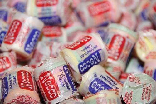 Necco Junior Wafers Candy, 25 Pound -- 1 each.