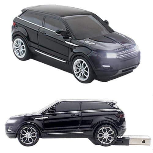 Click Car CCB-RANGE ROVER-BLK-8GB Range Rover Wireless Optical Mouse and 8GB USB Bundle, Black