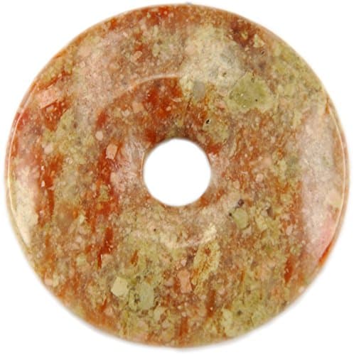 Lepidolite Gemstone Donut Pendant - 30mm