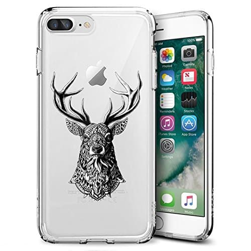 iPhone 7 Plus 8 Plus Case,iPhone 7 Plus 8 Plus Case for Women, YC Hongda Elk Pattern Clear Design for impact ，cases and accesories for iPhone 7 Plus 8 Plus