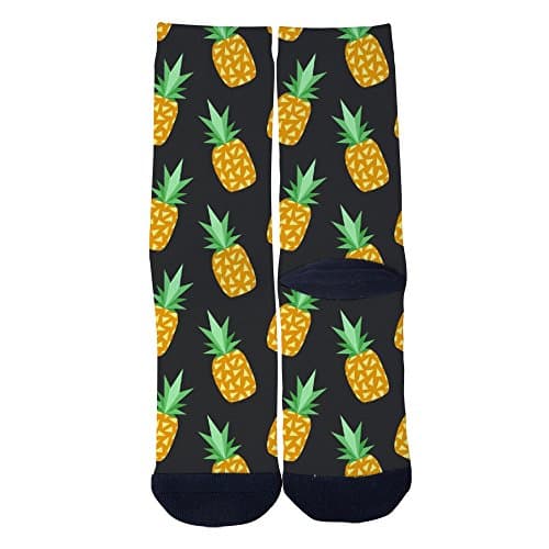 EveninSky Men's Custom Pineapples Casual Crew Socks